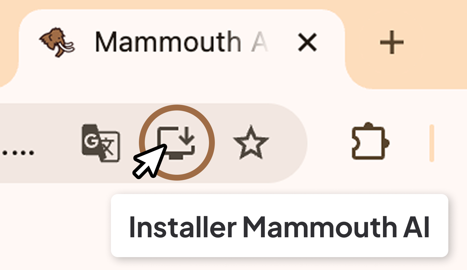 télécharger depuis la barre de recherche