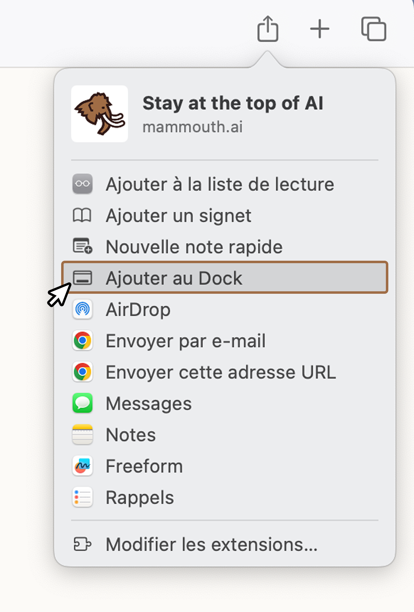download mammouth desktop app on Safari